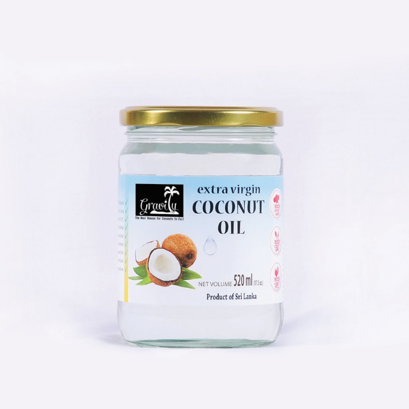 EU USDA Organic Certified Raw Cold Pressed Extra Virgin Coconut Oil 500ml Glass Jar
